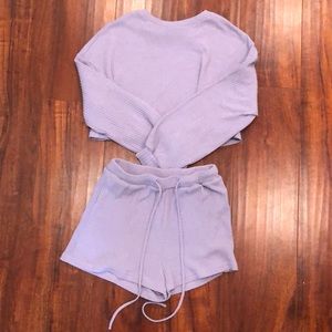 Knit top and shorts set XS